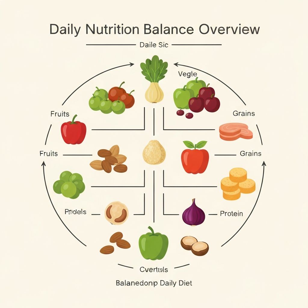Daily nutrition balance visualization